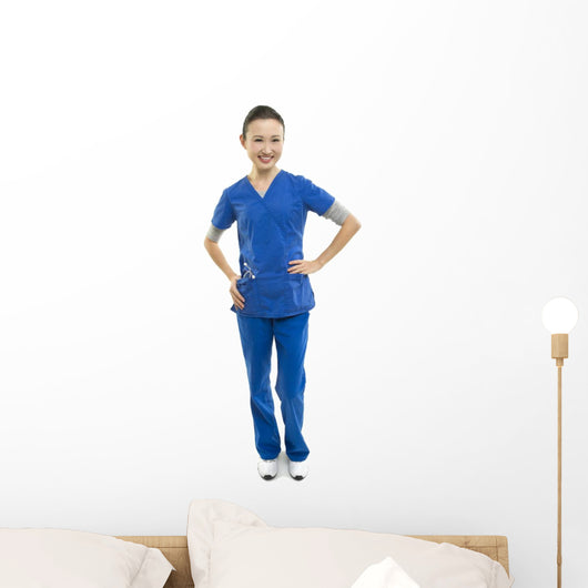 Healthcare Worker Scrubs Wall Decal