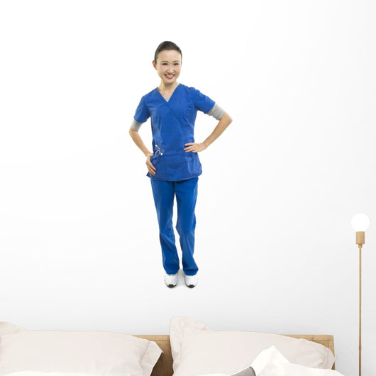 Healthcare Worker Scrubs Wall Decal