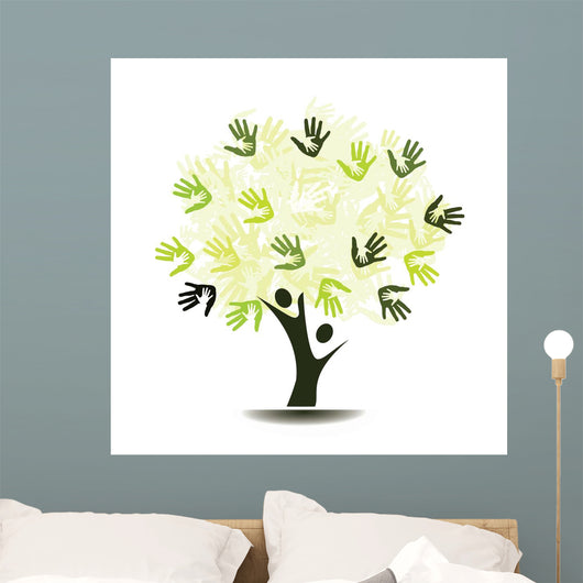Tree with Palm Handshakes