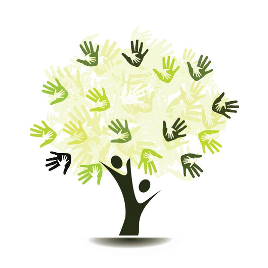 Tree with Palm Handshakes