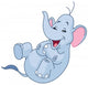 Laughing elephant Wall Decal