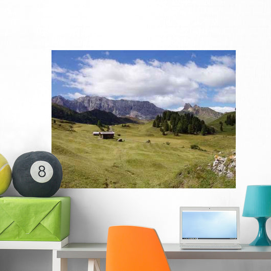 Moutain Valley and Cabin Wall Decal