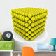 one cubic meter of tennis balls 3D Wall Decal