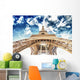 Beautiful view of Eiffel Tower in Paris with sunset colors Wall Mural
