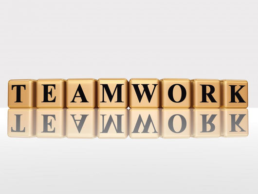 golden teamwork with reflection Wall Decal