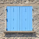 Old Blue Painted Wooden Window Wall Mural