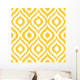Seamless Retro-Modern Ikat Pattern Wall Decal