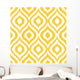 Seamless Retro-Modern Ikat Pattern Wall Decal