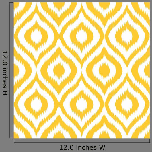Seamless Retro-Modern Ikat Pattern Wall Decal