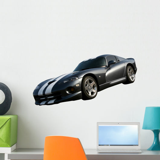 Dark Grey American Muscle Car Wall Decal