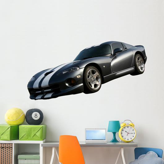 Dark Grey American Muscle Car Wall Decal