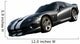 Dark Grey American Muscle Car Wall Decal
