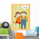 Monkeys Couple Love Wall Mural