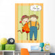 Monkeys Couple Love Wall Mural