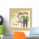 Monkeys Couple Love Wall Mural