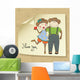 Monkeys Couple Love Wall Mural