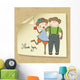 Monkeys Couple Love Wall Mural