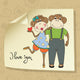 Monkeys Couple Love Wall Mural