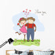 Monkeys Couple Love Wall Mural