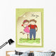 Monkeys Couple Love Wall Mural