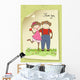 Monkeys Couple Love Wall Mural