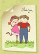 Monkeys Couple Love Wall Mural