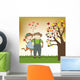 Monkeys Couple Love Wall Mural