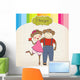Monkeys Couple Love Wall Mural