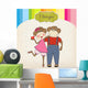 Monkeys Couple Love Wall Mural