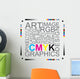 CMYK Letters Design Art Image Wall Decal