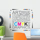 CMYK Letters Design Art Image Wall Decal