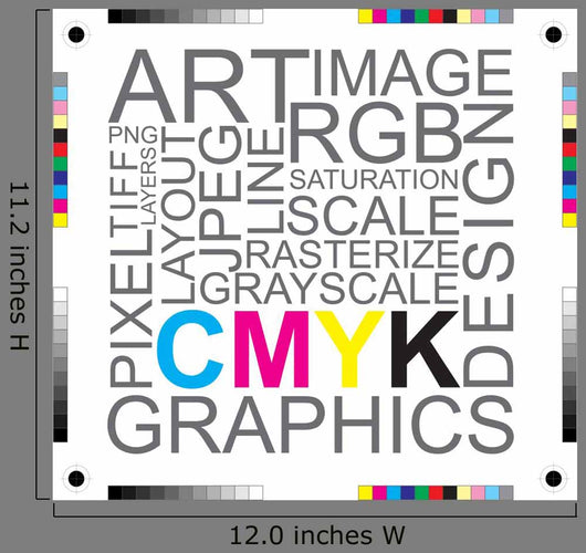 CMYK Letters Design Art Image Wall Decal