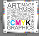 CMYK Letters Design Art Image Wall Decal