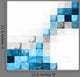 abstract blue colorful seamless blocks floral structure  vector Wall Mural