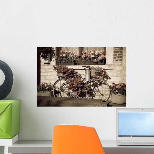 Le Velo Fleuri Wall Decal