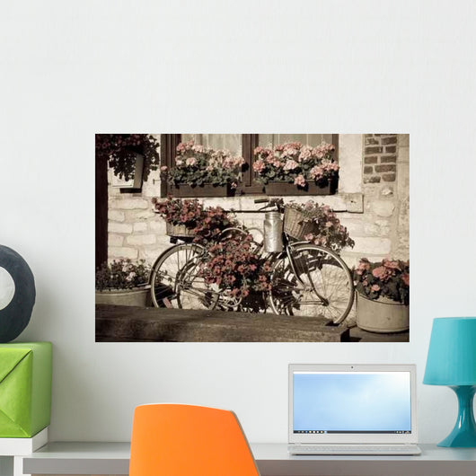 Le Velo Fleuri Wall Decal