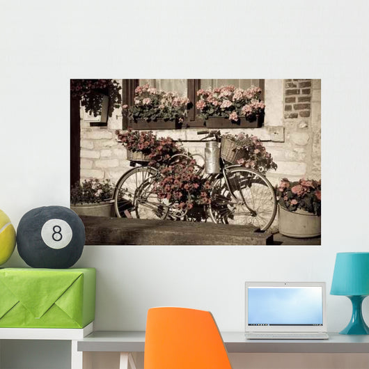 Le Velo Fleuri Wall Decal