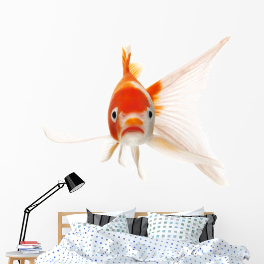 Red and White Koi Fish Wall Decal