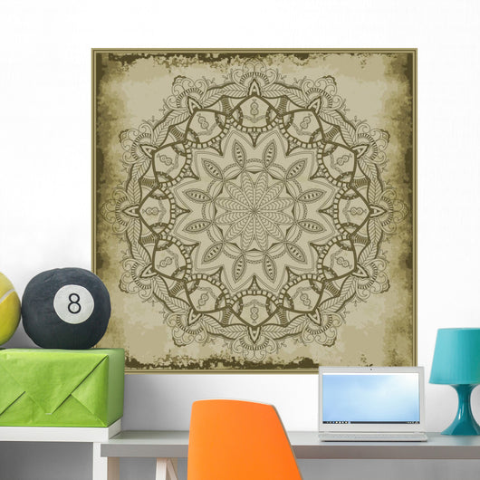 Floral Mandala Vintage Wall Mural
