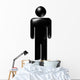 man one symbol Wall Decal