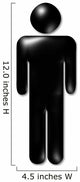 man one symbol Wall Decal