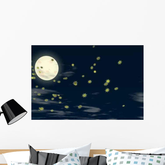 Sternen Mond Wall Decal