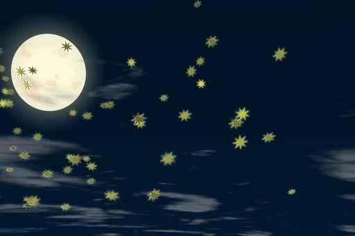 Sternen Mond Wall Decal