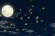 Sternen Mond Wall Decal
