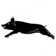 Pig Symbol Black Vector Wall Decal