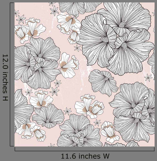 Pink Vintage Floral Wall Mural