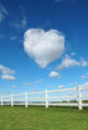 Fence and Heart Wall Decal