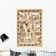 Tourist Map Egypt Painted