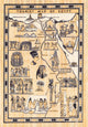 Tourist Map Egypt Painted