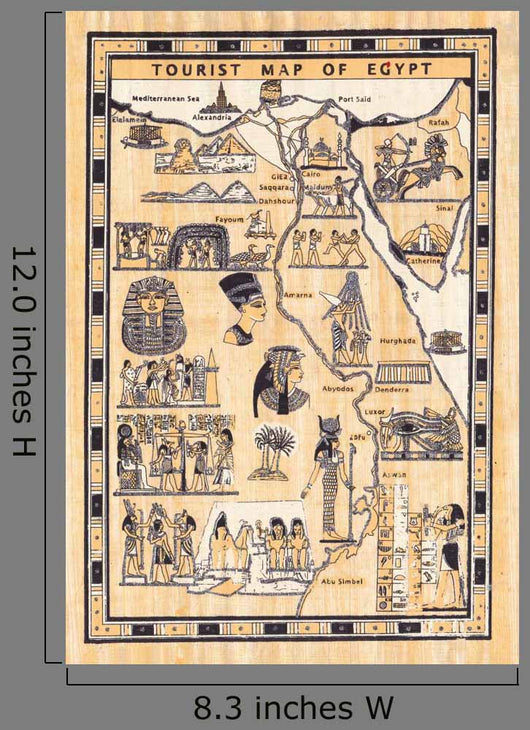 Tourist Map Egypt Painted